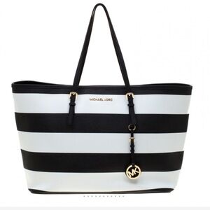 MICHAEL KORS Jet Set Large Striped Tote